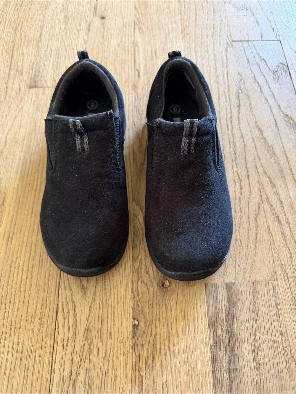 Rugged Outdoors Kids Black Slip-On Suede Comfort‎ Loafers Sneakers Size 9